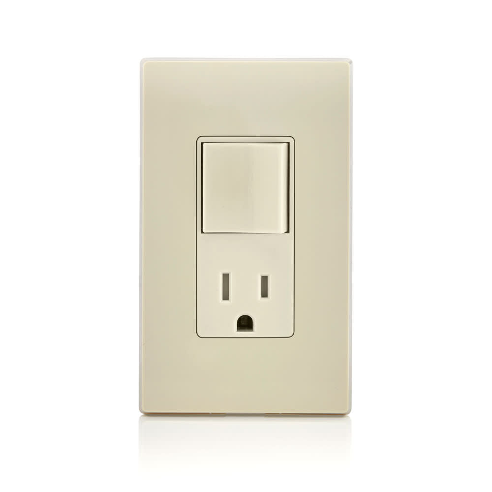 Decora Switch & Receptacle/Outlet 15A Light Almond Combination 3809696