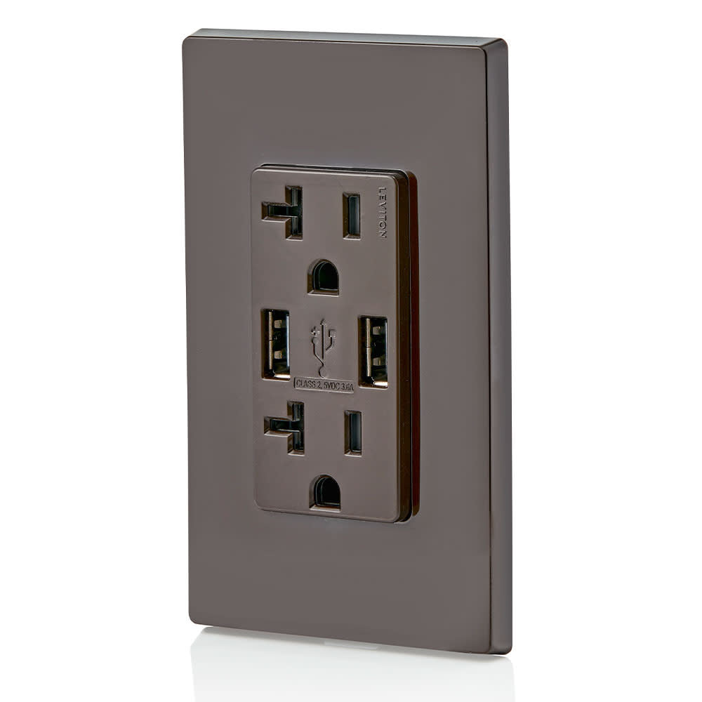 20A 125V Brown Combination Duplex Receptacle/Outlet 3829876