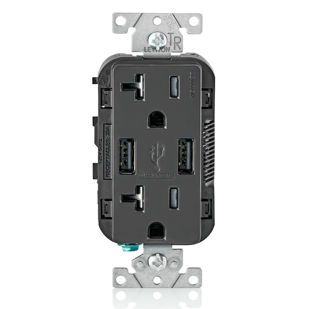 20A 125V Black Combination Duplex Receptacle/Outlet 3829884