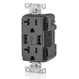 20A 125V Black Combination Duplex Receptacle/Outlet 3829884