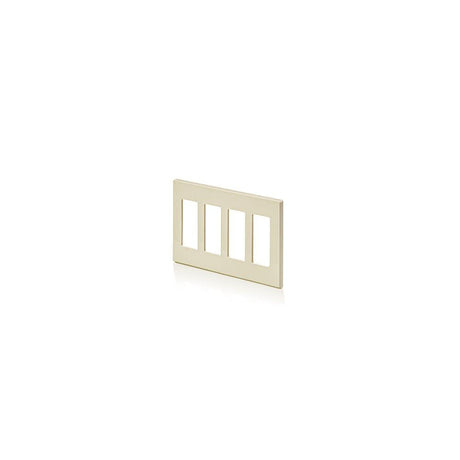 4 Gang Decora Plus Light Almond Screwless Wallplate 3895463