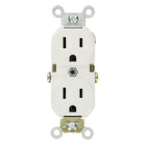 15A 125V White Indented Face Duplex Receptacle Outlet 10pk 3895505