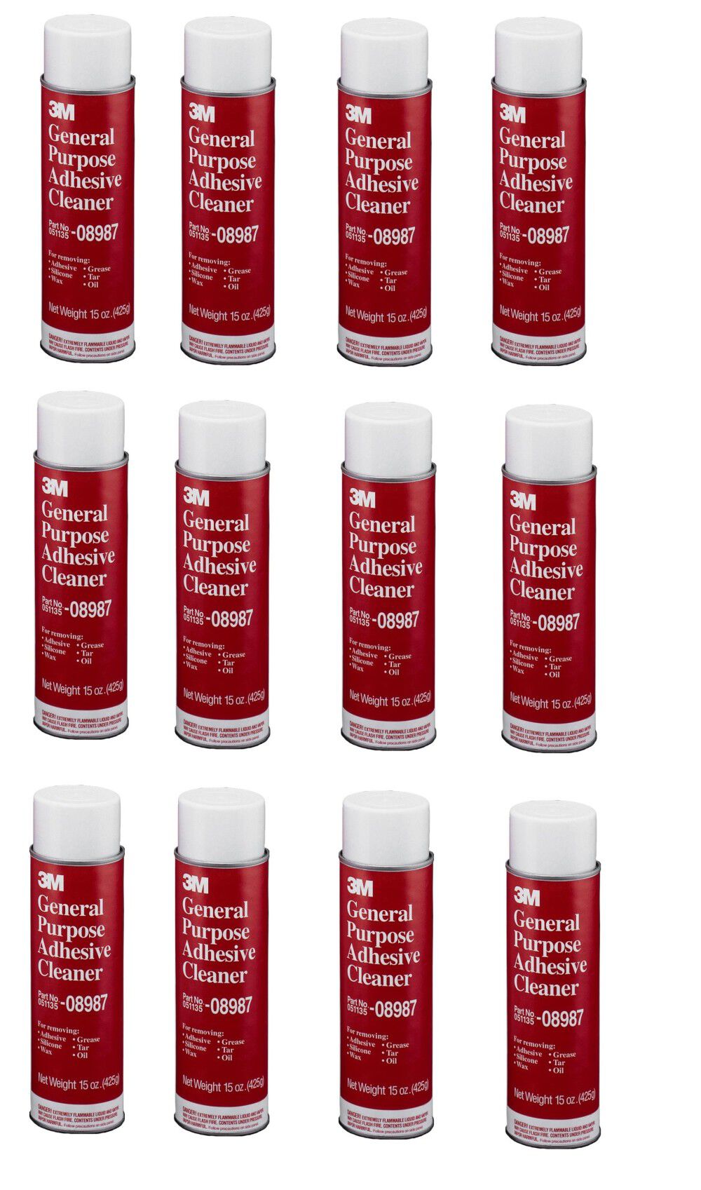 Adhesive Cleaner 15 oz Net wt 12 Pack 08987-12