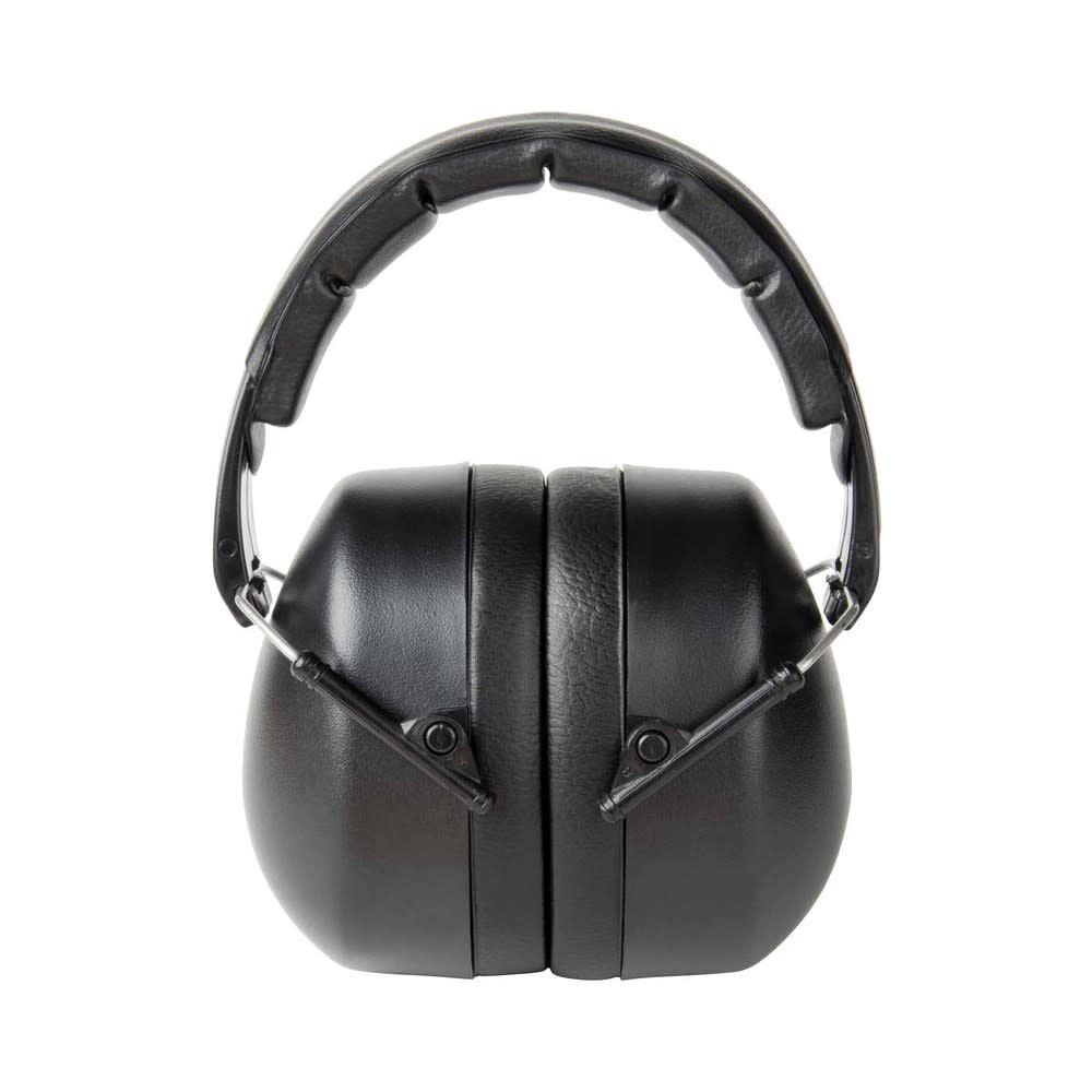 Black 25 dB Soft Foam Reusable Folding Earmuff 1 Pair 2580140