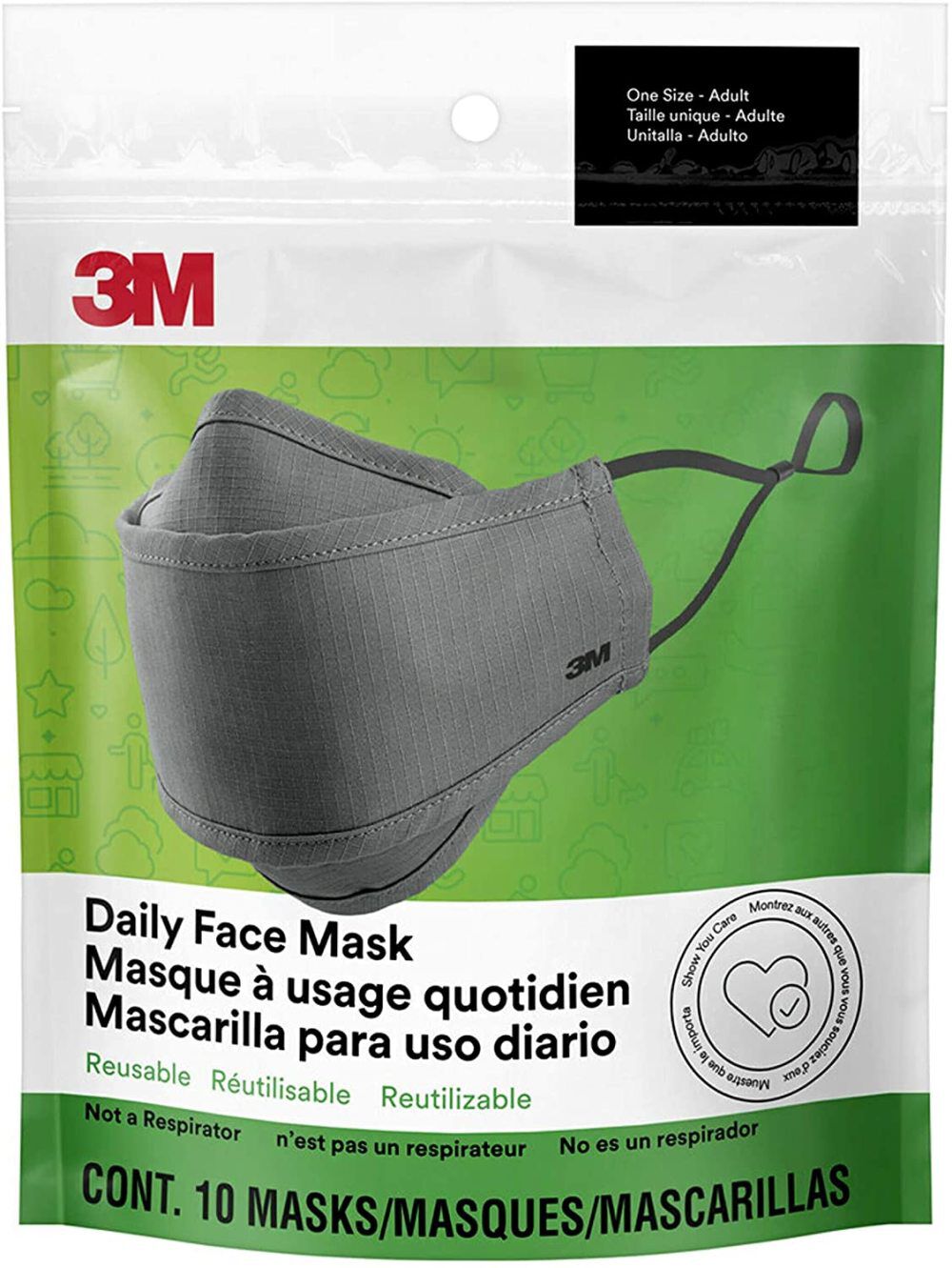 Daily Face Mask Reusable 10 Pack RFM100-10