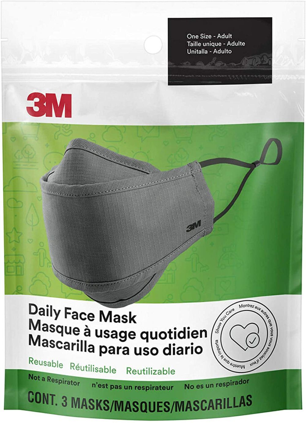 Daily Face Mask Reusable 3 Pack RFM100-3