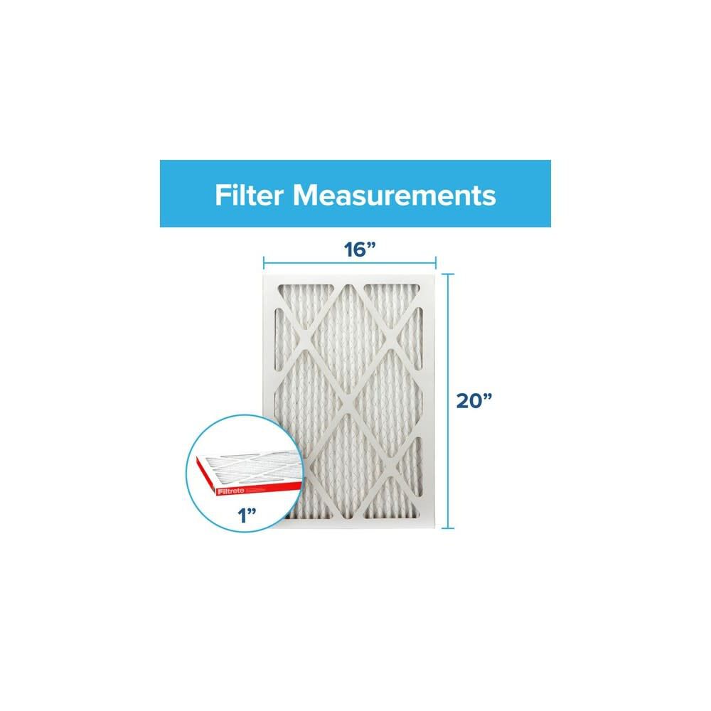 Filtrete 1000 MPR 16 x 20 x 1 Inch Allergen Defense Air Filter 4 Pack 9800-4