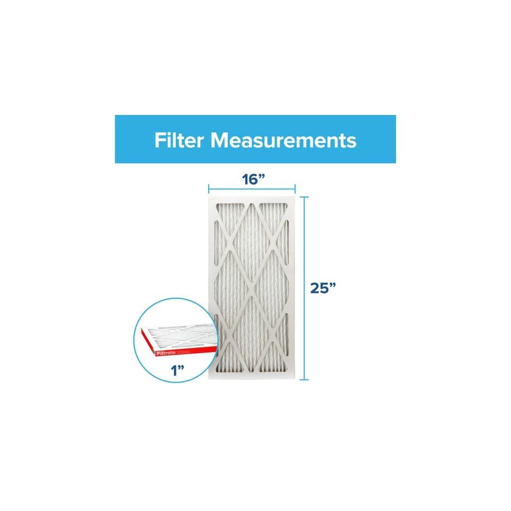 Filtrete 1000 MPR 16 x 25 x 1 Inch Allergen Defense Air Filter 4 Pack 9801-4