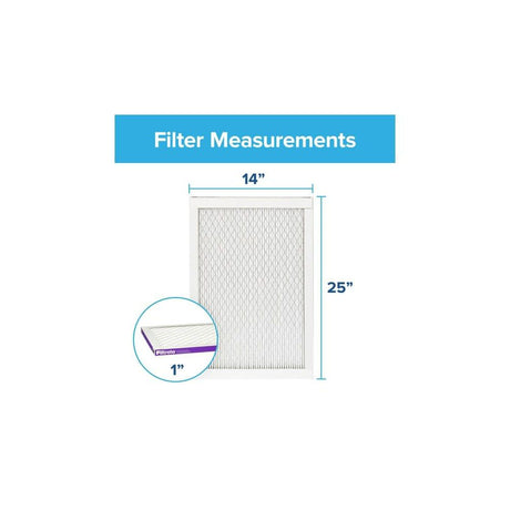 Filtrete 1500 MPR 14 x 25 x 1 Inch Bacteria & Virus Air Filter 4 Pack 2004-4