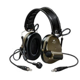 PELTOR ComTac V Foldable Dual Lead Standard Dynamic Mic NATO Wiring Olive Drab Green MIL/LE Tactical Headset MT20H682FB-19 GN