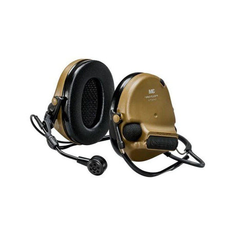 PELTOR ComTac V Neckband Single Lead Standard Dynamic Mic NATO Wiring Coyote Brown MIL/LE Tactical Headset MT20H682BB-47 CY