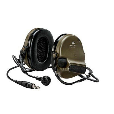 PELTOR ComTac V Neckband Single Lead Standard Dynamic Mic NATO Wiring Olive Drab Green MIL/LE Tactical Headset MT20H682BB-47 GN