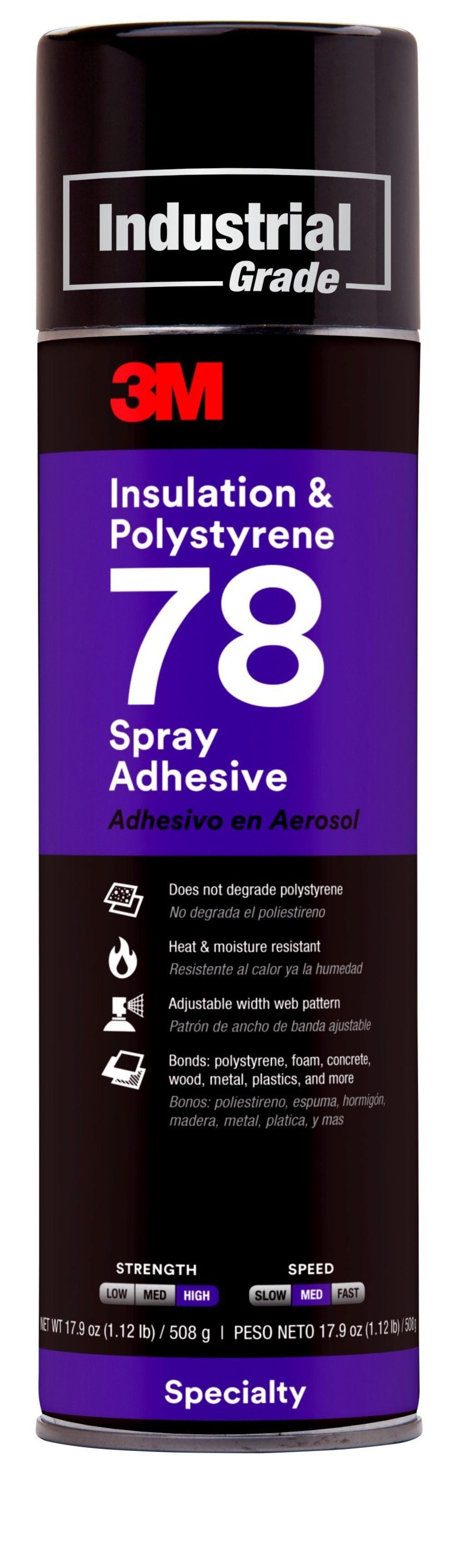 Polystyrene Insulation 78 Spray Adhesive Clear Net Wt 17.9 oz 41593