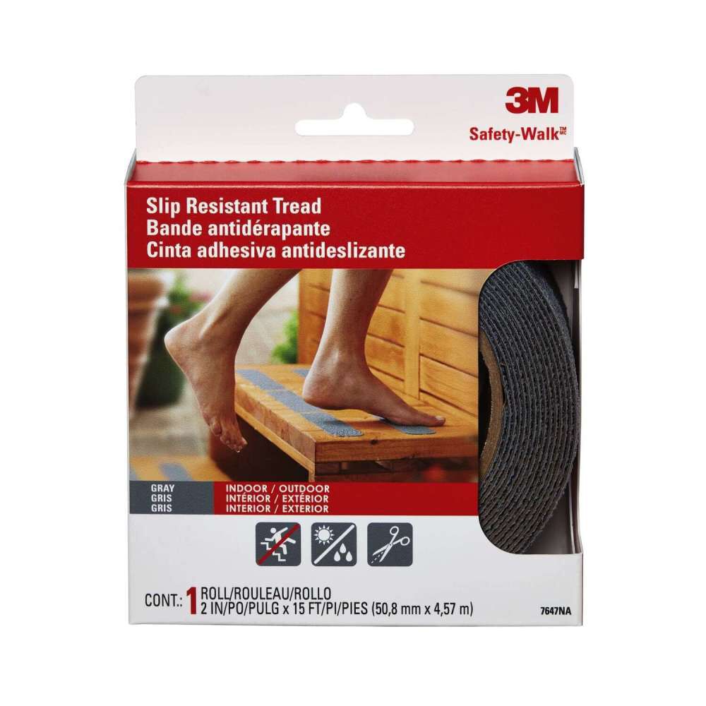 Safety Walk Anti Slip Tread Tape 2 x 180in Gray 1pk 1009364