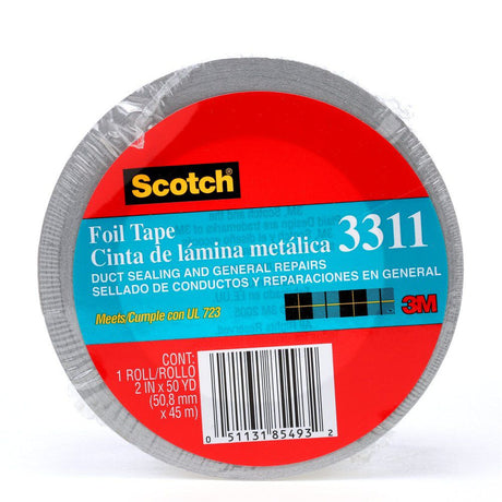 Scotch Aluminum Foil Tape 2in x 50yd Rubber Adhesive 5001736