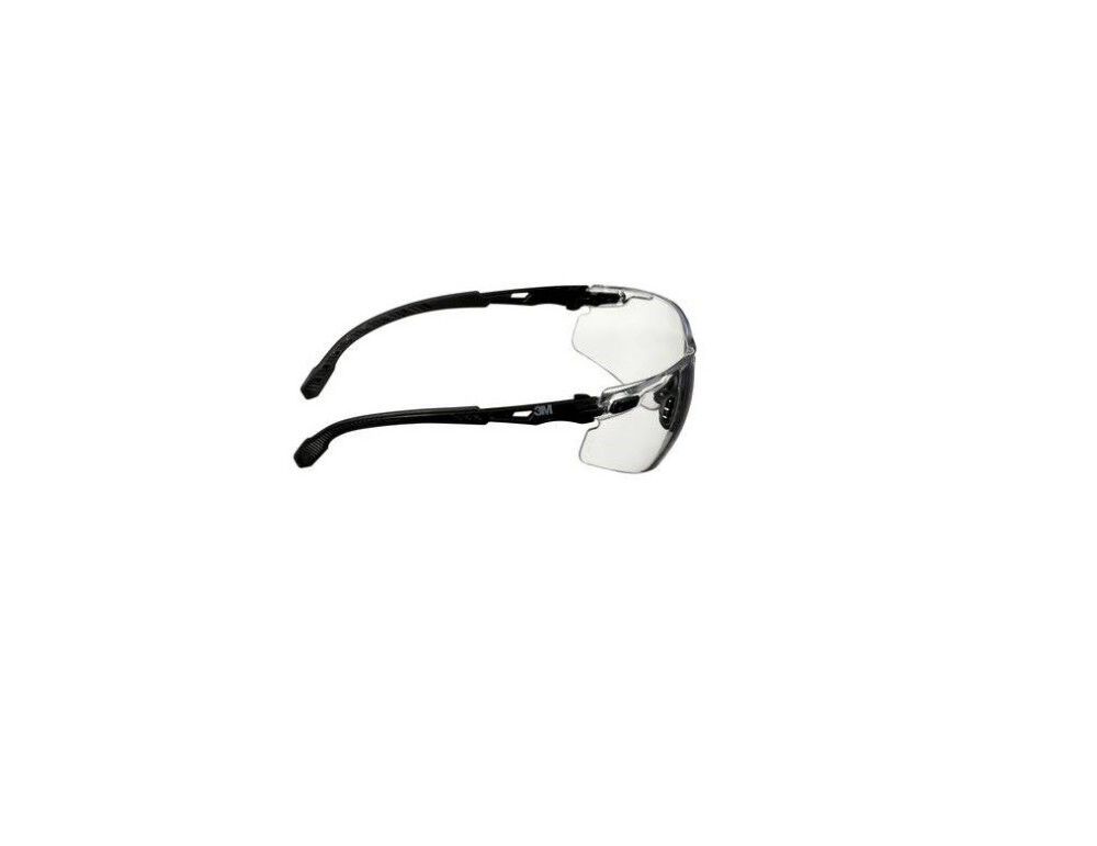 Solus 1000 Series Black Temples Scotchgard Clear Anti-Fog/Anti- Scratch Safety Glasses Kit with Foam/Strap S1501SGAF-KT