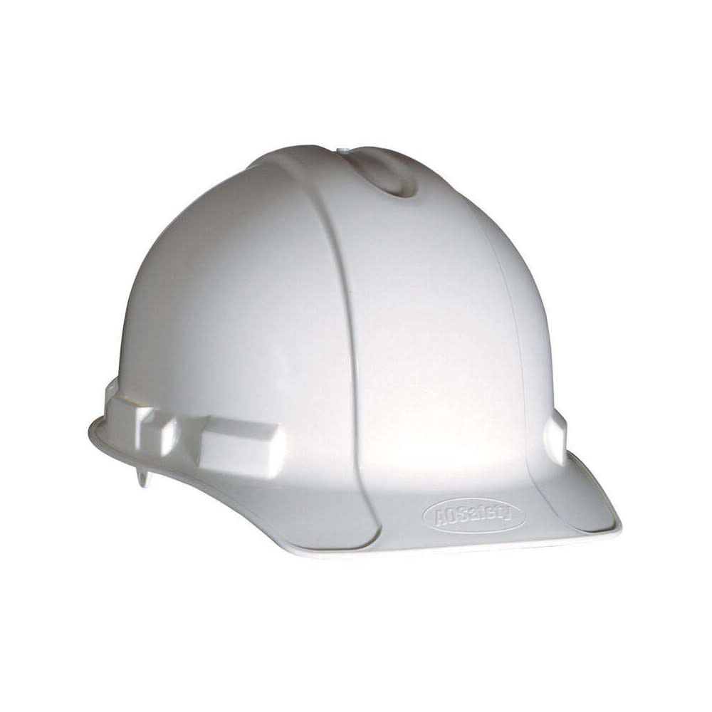 White Ratchet Adjustment Non Vented Hard Hat 2139228