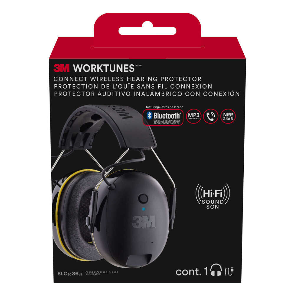 WorkTunes 24 dB Gray Wireless Hearing Protector Earmuff 1 Pair 2580272