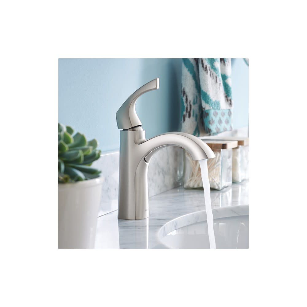 Lindor Bathroom Faucet Spot Resist Nickel 1 Handle High Arc 84505SRN