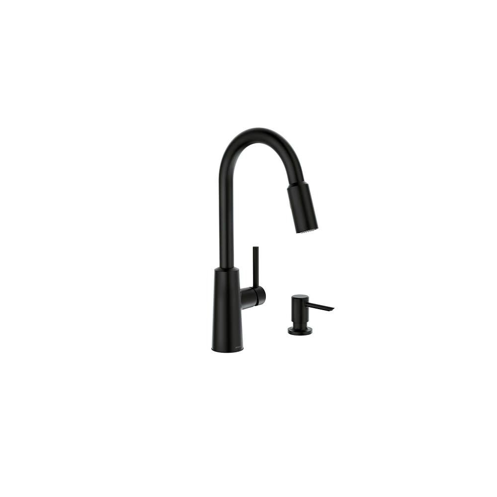 Nori Pulldown Kitchen Faucet Matte Black 1 Handle High Arc 87066BL