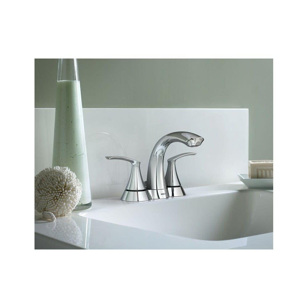Darcy Bathroom Lavatory Faucet Chrome 2 Handle Low Arc WS84550