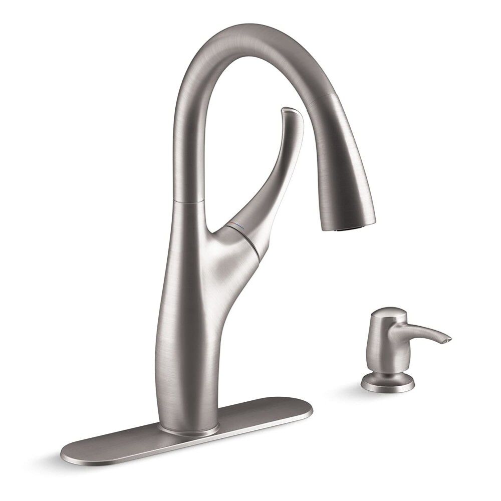 Mazz Kitchen Faucet Vibrant Stainless 1 Handle 4005333