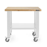 36-in L x 34-in H Rolling White Wood Portable Work Bench GAMW36HWKW