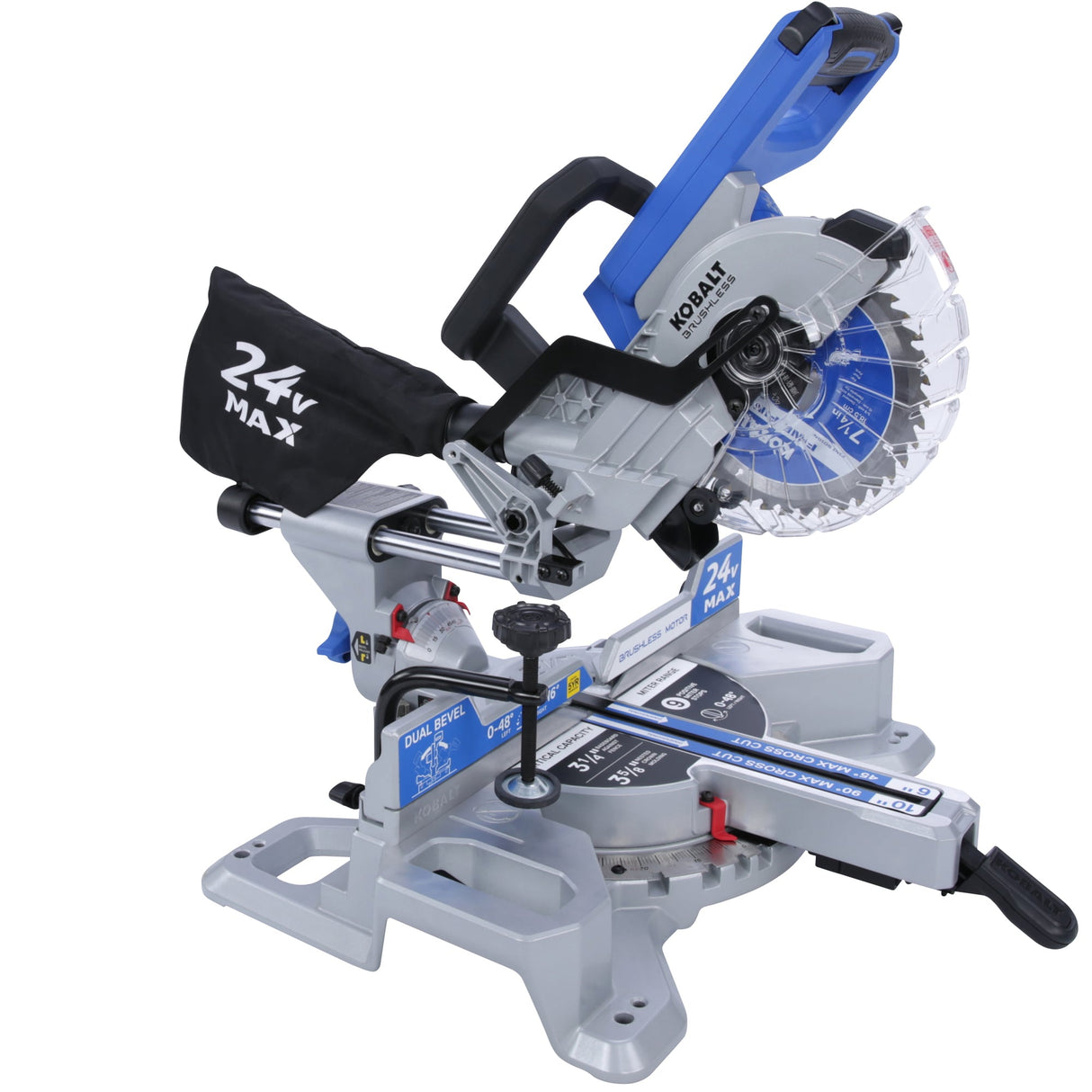 7-1/4-in 24-volt Dual Bevel Sliding Compound Cordless Miter Saw(Bare Tool) KMS 0724B-03