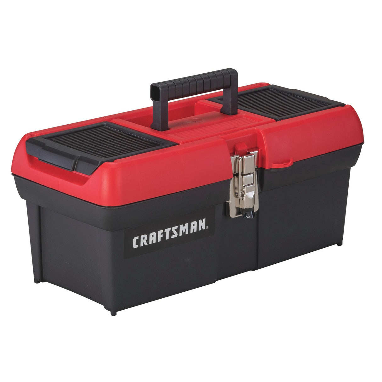 16-in W x 7.137-in H x 8.12-in D Red Plastic Tool Box CMST16901