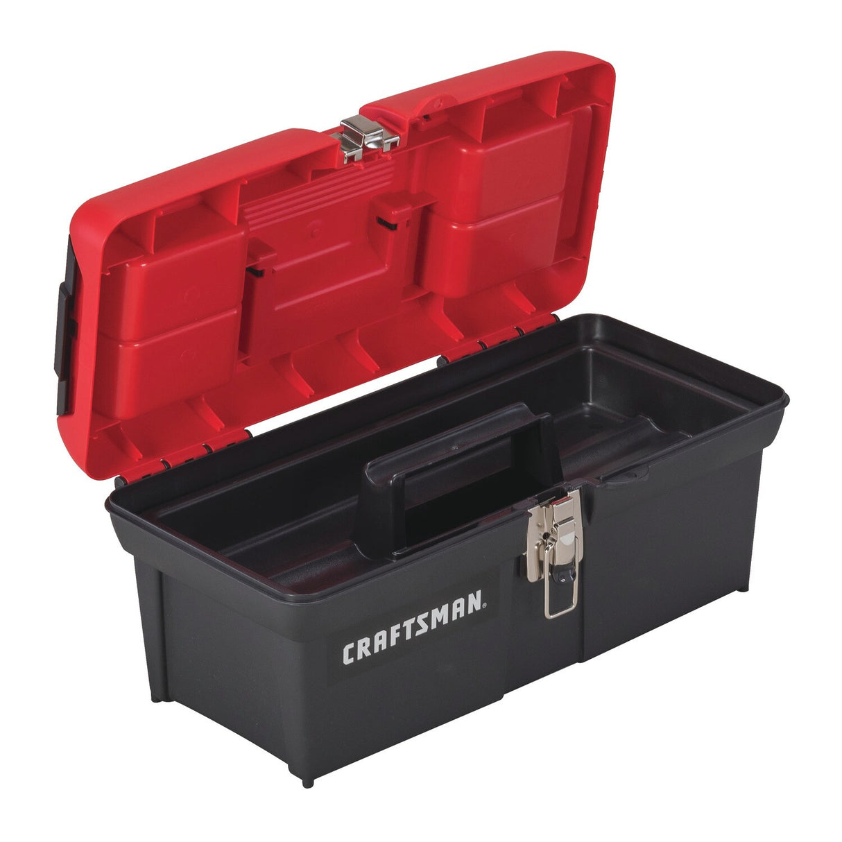 16-in W x 7.137-in H x 8.12-in D Red Plastic Tool Box CMST16901