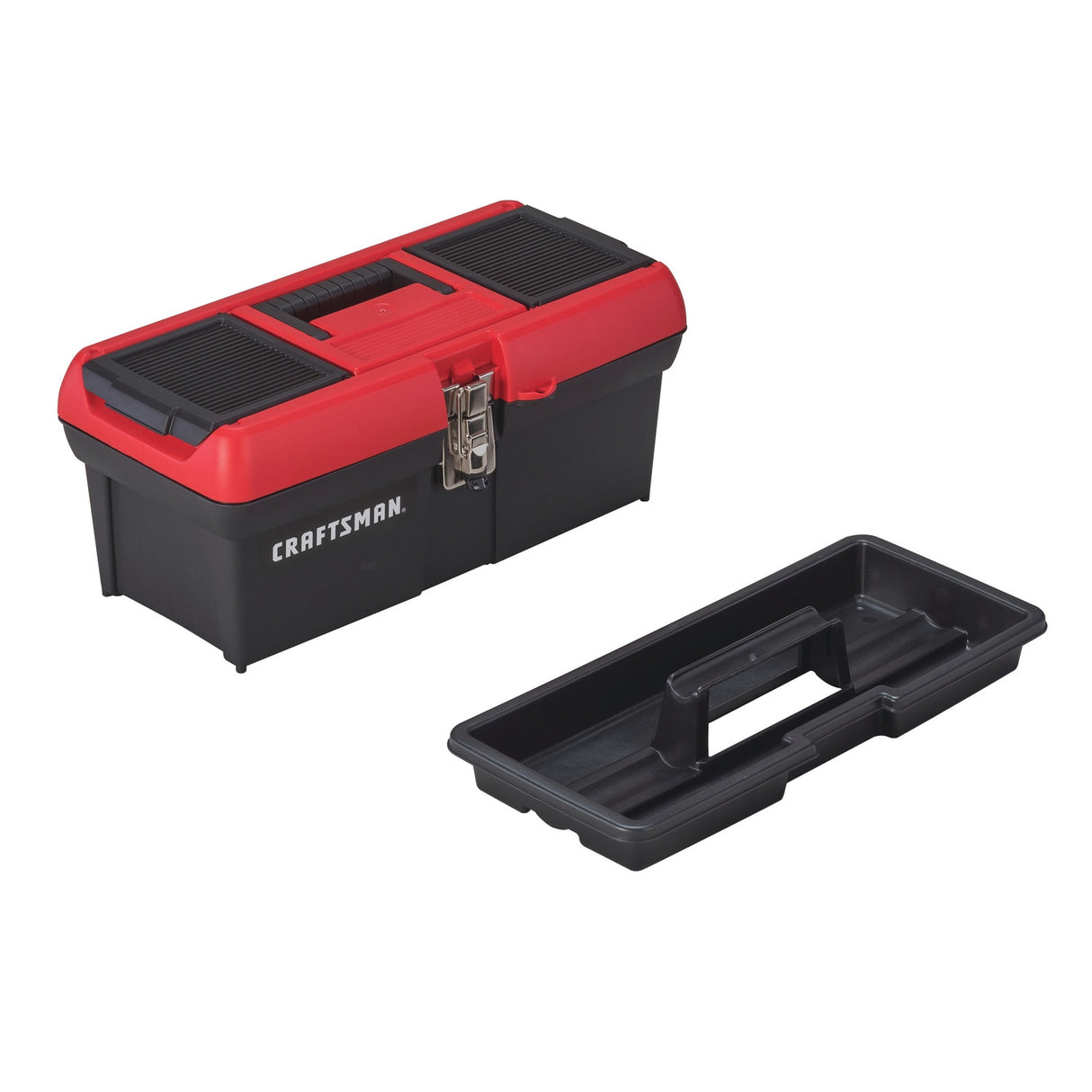 16-in W x 7.137-in H x 8.12-in D Red Plastic Tool Box CMST16901