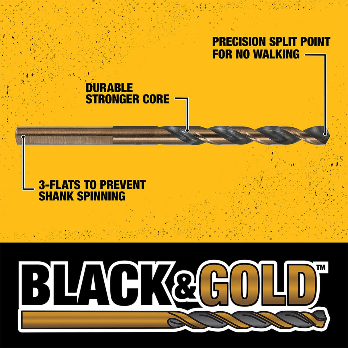 27/64-in x 5-1/2-in Black and Gold Coated Hss Jobber Length Twist Drill Bit DW1127  G