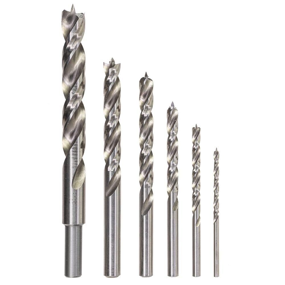 6-Piece x Assorted Woodboring Brad-point Drill Bit Set 11035