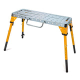 46-in L x 36-in H Yellow Steel Adjustable Height Portable Work Bench 92796