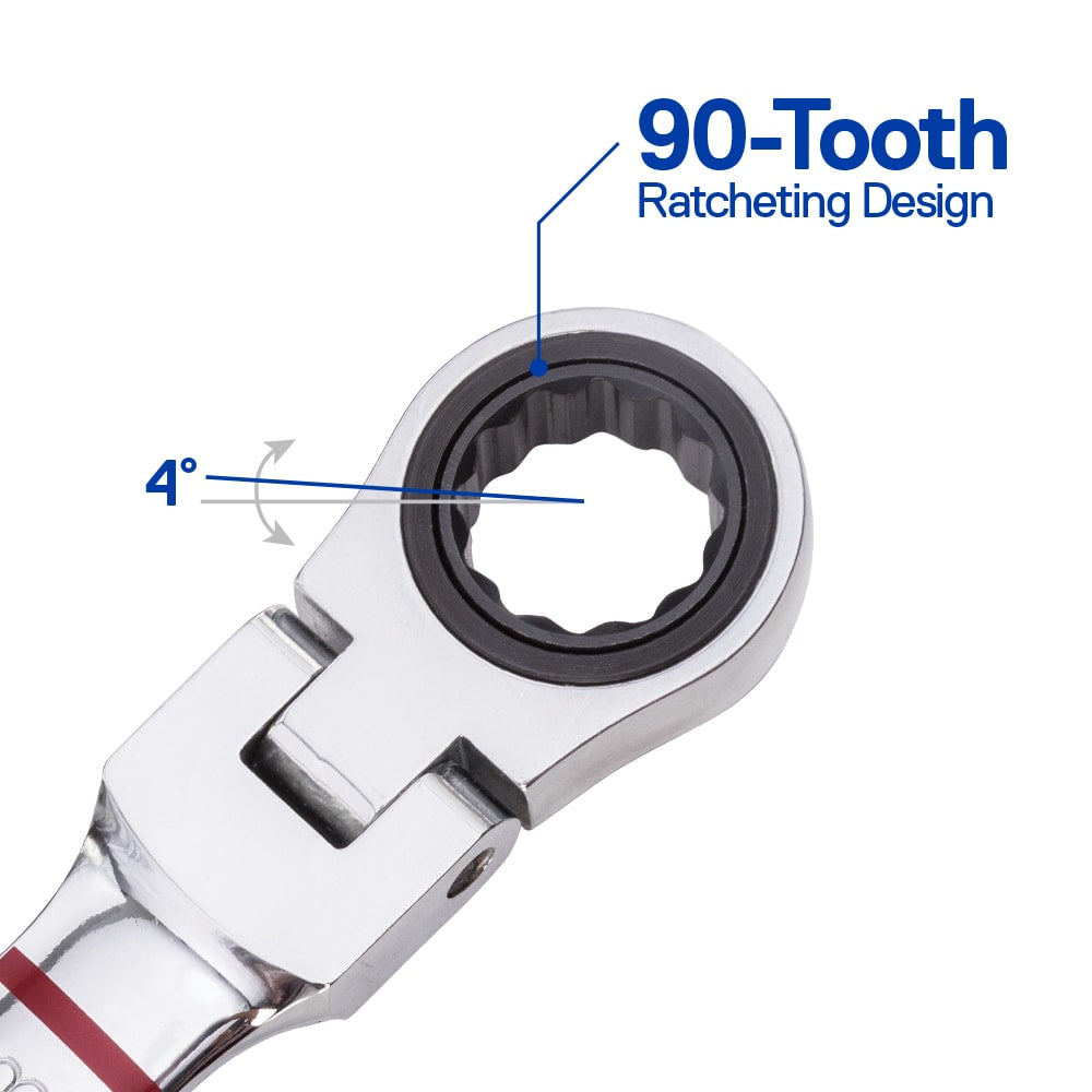 8-Piece Set Standard (SAE) Flexible Head Ratchet Wrench 81709