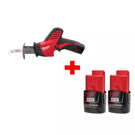 M12 12-Volt Lithium-Ion Cordless Hackzall Reciprocating Saw Kit with M12 Compact Battery (2-Pack)