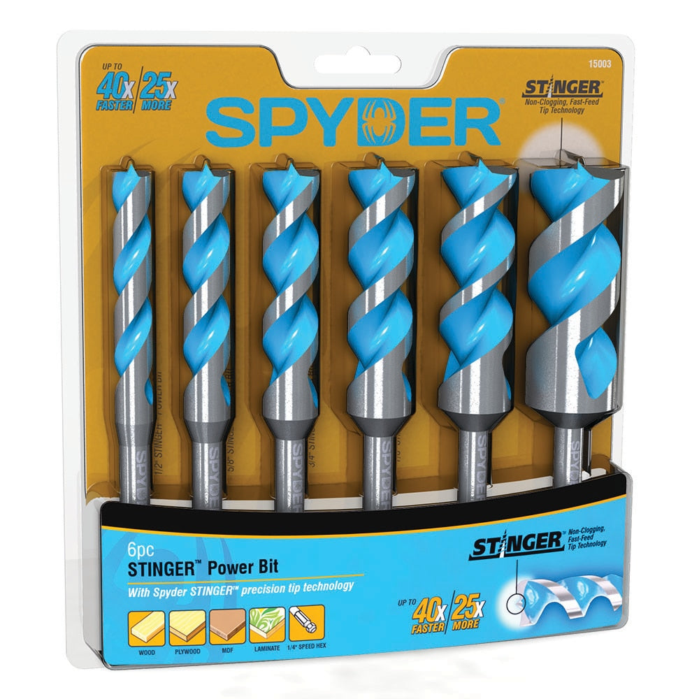 Stinger Power Bit 6-Piece x 6-1/2-in Woodboring Power Spade Drill Bit Set 15003