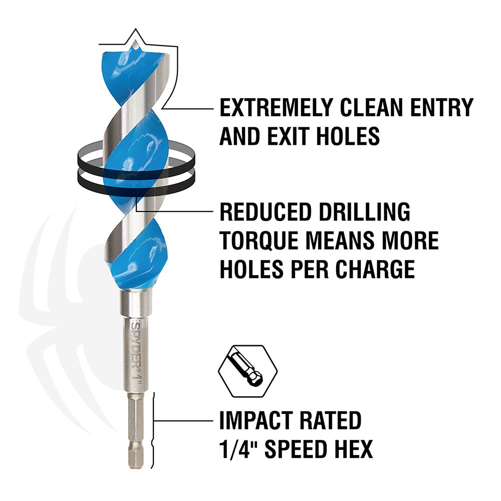 Stinger Power Bit 1/2-in x 6-1/2-in Woodboring Power Bit Drill Bit 15004