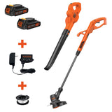 20-volt Max Cordless Battery String Trimmer and Leaf Blower Combo Kit 1.5 Ah (Battery & Charger Included) LCC222