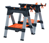 2-Pack 27-in W x 34.6-in H Plastic/Steel Saw Horse (1200-lb Capacity) 60400