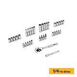 154-Piece Standard (SAE) and Metric Polished Chrome Mechanics Tool Set with Hard Case 86755