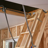 Wood Folding Attic Ladder 8.75-ft to 10.3-ft (Rough Opening: 25-in x 54-in) with 250-lb Capacity W2510