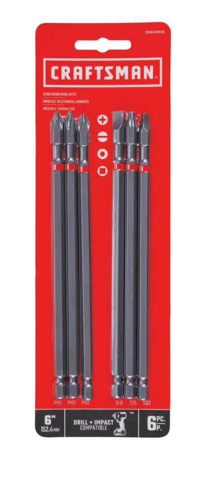 6-in Screwdriver Bit Set (6-Piece) CMAF6MIX6