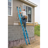 FE1000-2 20-ft Fiberglass Type 1-250-lb Load Capacity Extension Ladder FE1020-2