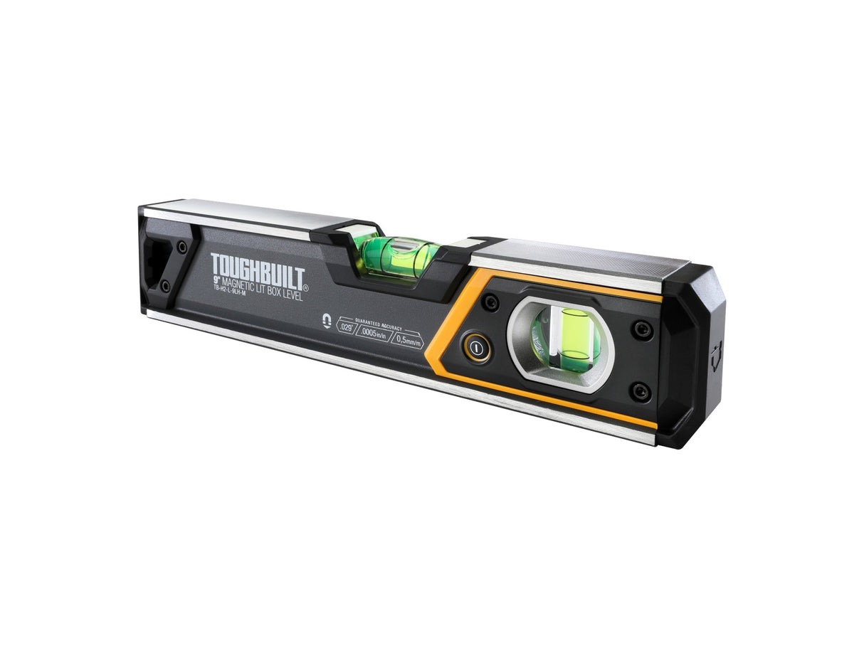 Aluminum 9-in 2 Vial Magnetic Torpedo Level TB-H2-L-9LH-M