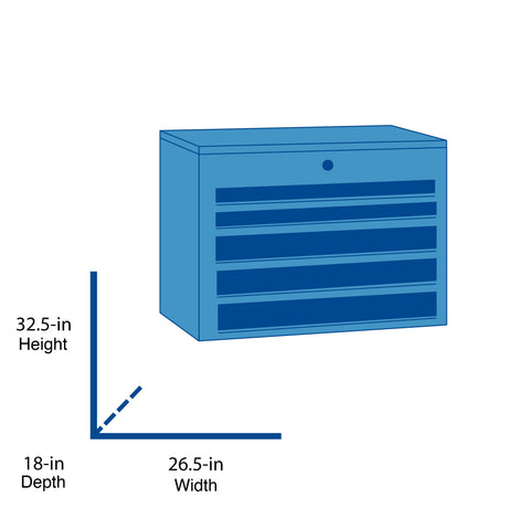 1000 Series 26.5-in W x 32.5-in H 4-Drawer Steel Rolling Tool Cabinet (Black) CMST22741BK