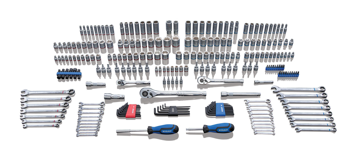 250-Piece Standard (SAE) and Metric Polished Chrome Mechanics Tool Set with Hard Case 81700