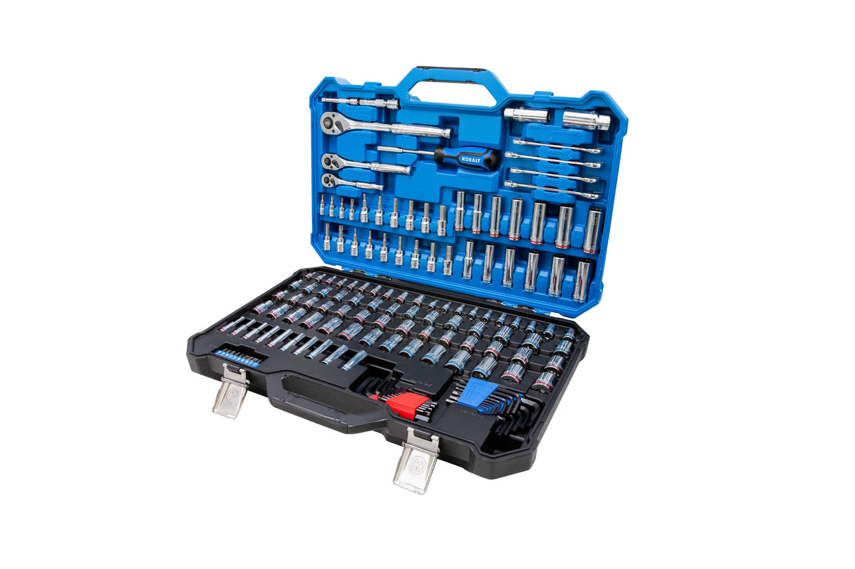 154-Piece Standard (SAE) and Metric Polished Chrome Mechanics Tool Set with Hard Case 86755