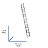 D1200-2 24-ft Aluminum Type 2-225-lb Load Capacity Extension Ladder D1224-2