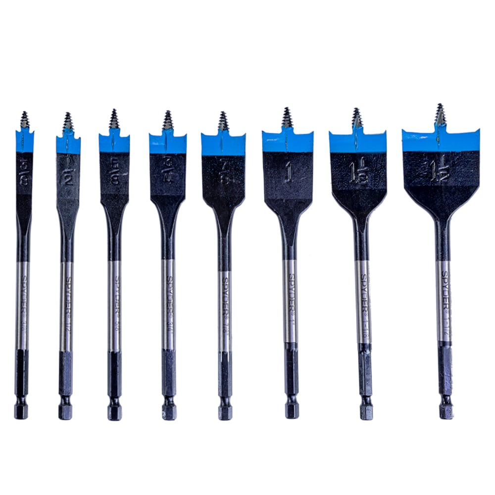 8-Piece x 6-in Woodboring Spade Drill Bit Set 11026